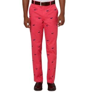 Brooks Brothers Clark Pants Whale Embroidery Nantucket Red Navy 34/34